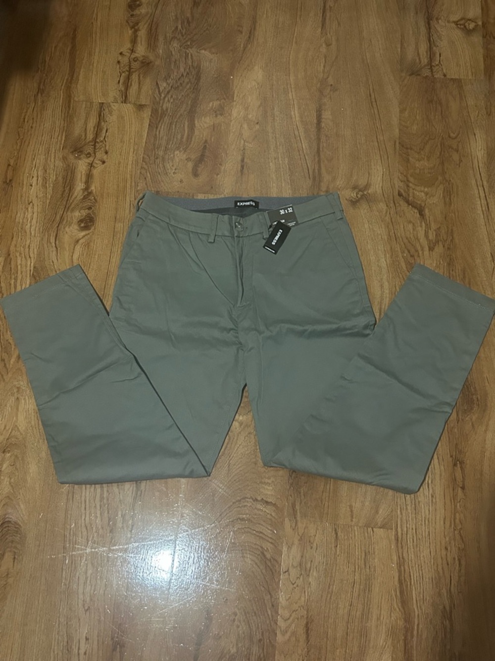 Express Men's Olive-Toned Stretch Chinos